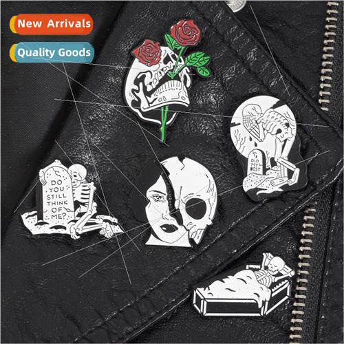 Europe Uned States personaly exaggerated skull brooch summer