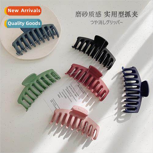 Solid color grab clip hair clip female simple temperament ba