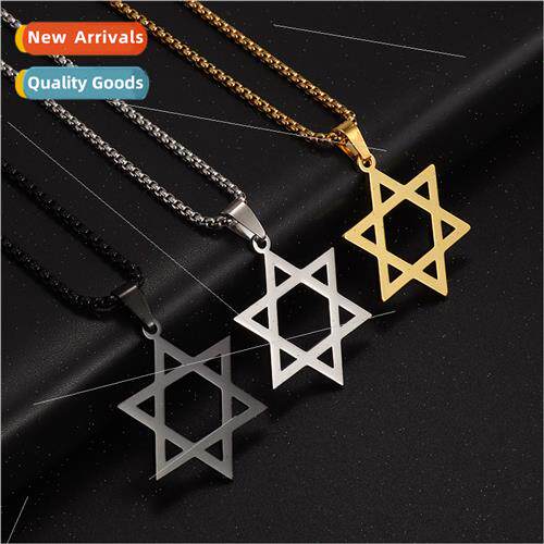 Classic mple Je Charms Star David Pendant Necklace Men Women