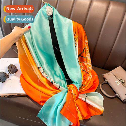 Summer new splicing color versatile classic simulation silk