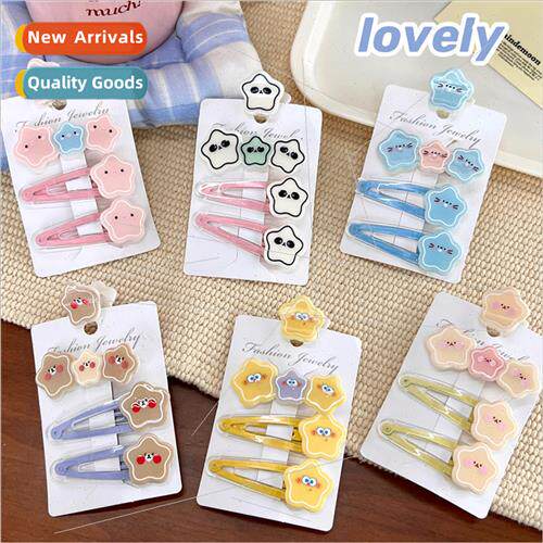 Cute ltle animal star hair clip set ins girl heart hair card