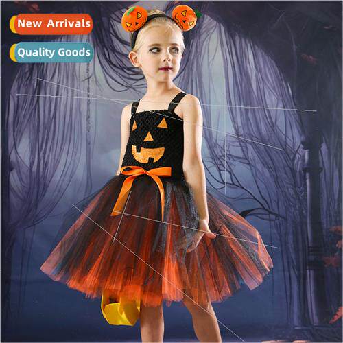 Europe Halloween pumpkin dress cosplay princess dress wch pe