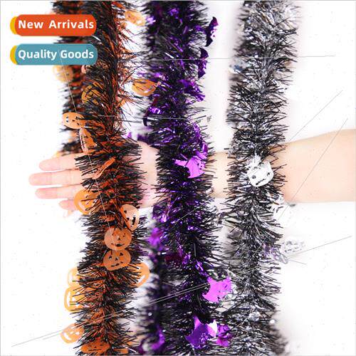 Halloween decorations colorful stripes haunted house scene l