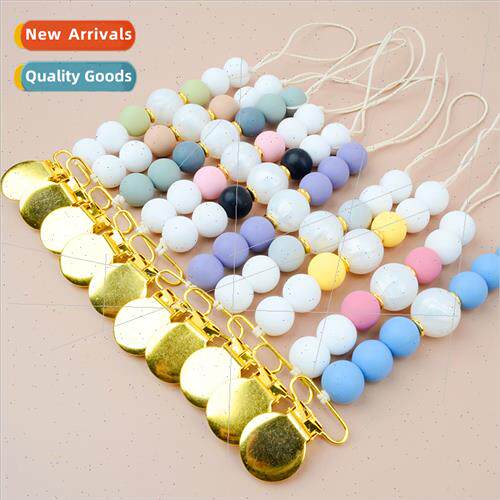 Mother baby  gold pacifier clip noble gold pacifier chain te
