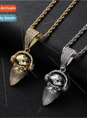 Europe Rap Hipster Collarbone Chain Masked Headphones Dazzli