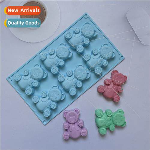 licone 6 Bear chocolate DIY cake ice cube cookie pastry hand