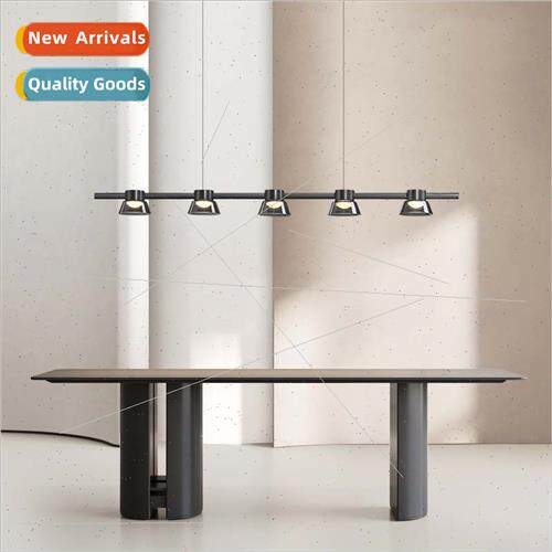 Modern light luxury dining room long chandelier Scandinavian