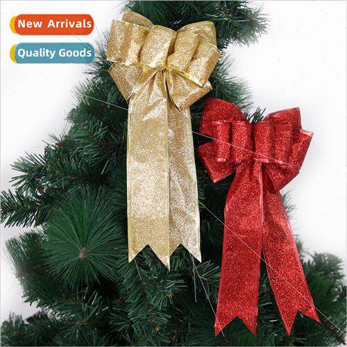 New gold dust bow Christmas e dress up large small bow gift