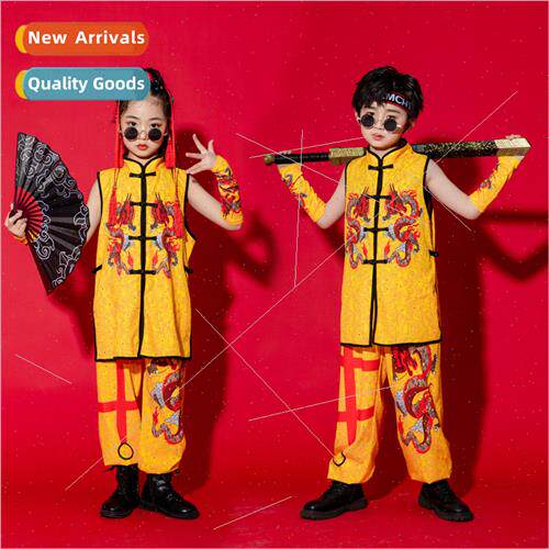 June 1 childrens Chinese  permance costumes boys set dance h
