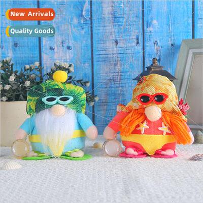 Cute gnome beach doll seaside bikini faceless old man doll c