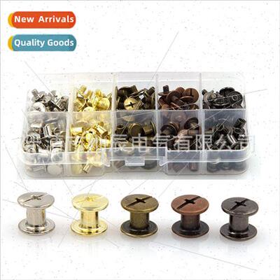 Double-sided rivets 200pcs four buttons book column leather