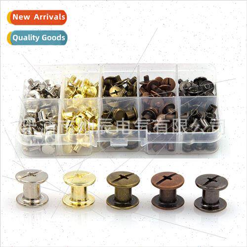 Double-sided rivets 200pcs four buttons book column leather