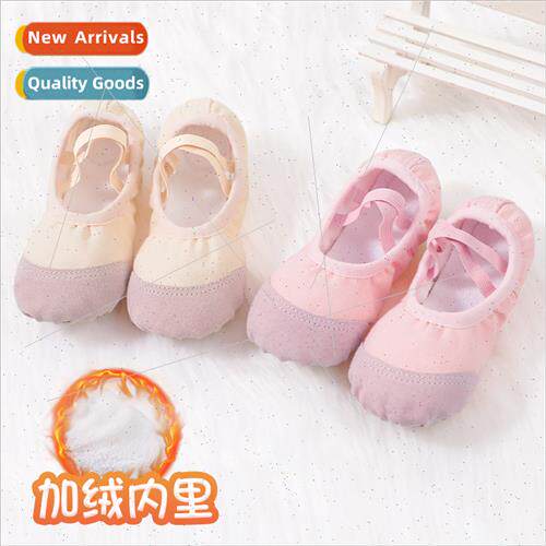 Dance shoes  children female soft bottom practice pink padde