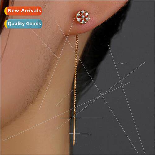 New nd simple exquise hexagonal copper inlaid shiny zirconia