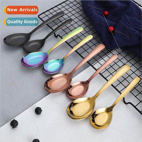 304 flat bottom spoon Chinese stainless steel spoon eating s