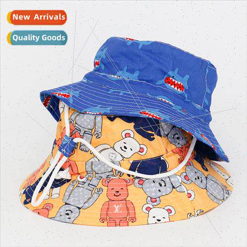 Children hats men girls creative cartoon printing fisherman