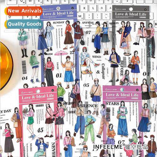 Love Ideal fe PET long tape Korea retro characters handbook