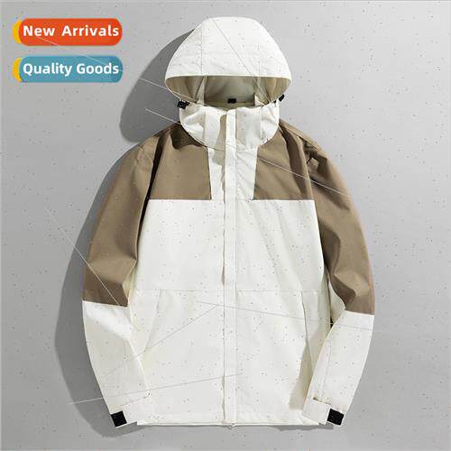Punching jacket men women 2023 fall new removable cap windpr