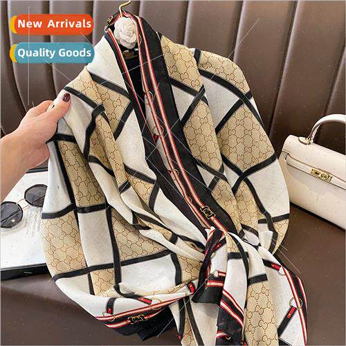 Autumn winter warm color blocking checkerboard plaid cotton