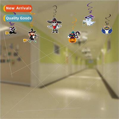 Halloween Spiral Hanging Decoration Pumpkin Bat Party Decora