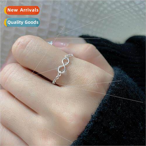 8 word chain pull-out index finger ring fashion simple love