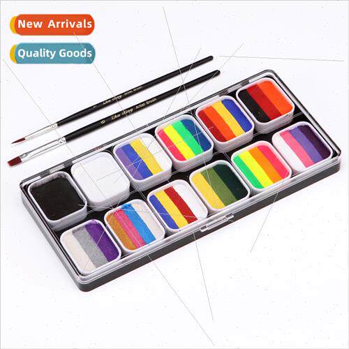 12 Patchwork Body Paint Halloween Drama Makeup Water Soluble