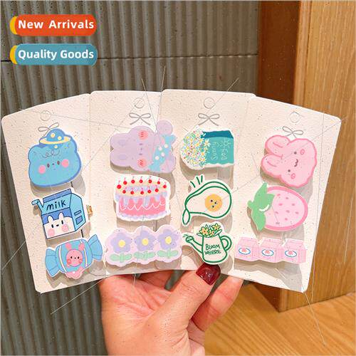 Korea children hair clips ltle girl cute cartoon rabb pressu