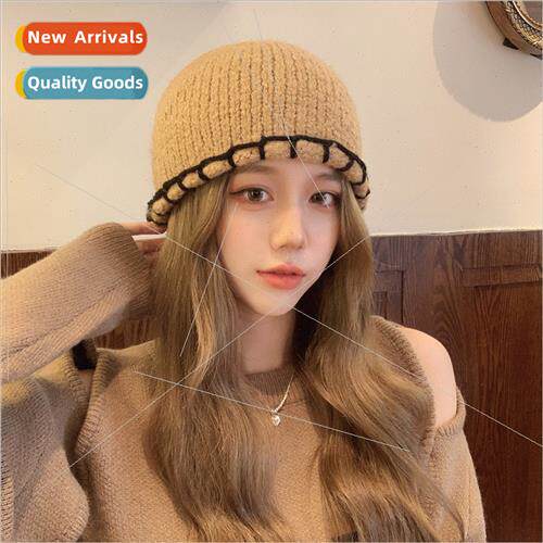 Japan big head circumference wool cap female winter Korea  w