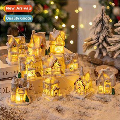 Christmas decorations Christmas resin house LED light house