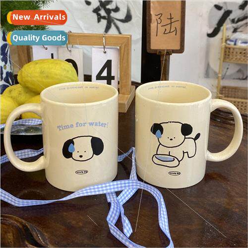 Copyrighted  Set ~ Cute Sweating Puppy Ceramic Mug Couple Mu