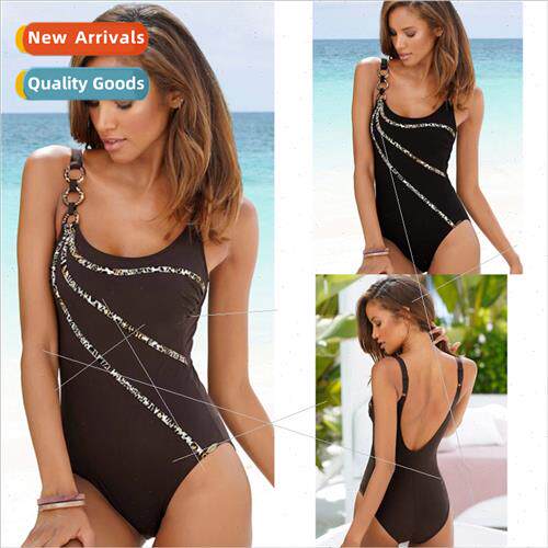 New Circle Straps Adjustable One-piece Swimsu Women Backless