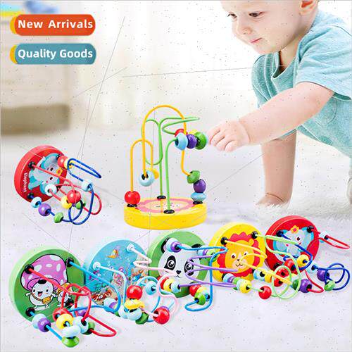 Wooden children mini beads beads building blocks infant youn