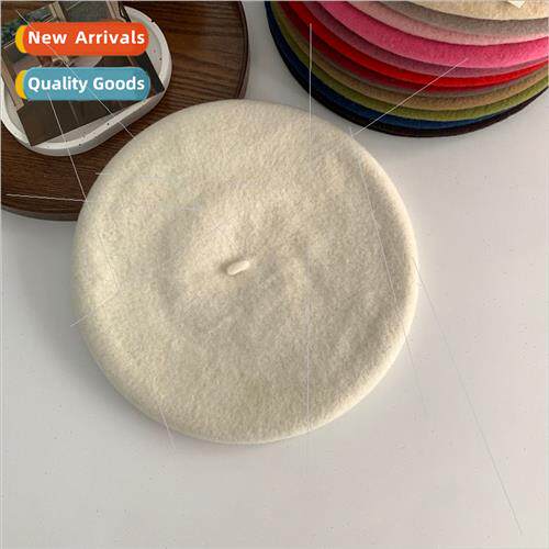 Wool beret female fall winter Korean  retro versatile fashio