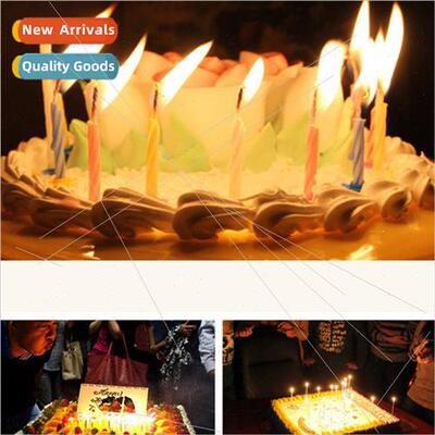 Novelty Unbreakable birthday candles colorful threaded magic