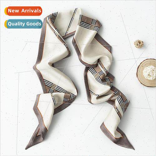 Fashion commuter long simulation silk scarf simple temperame
