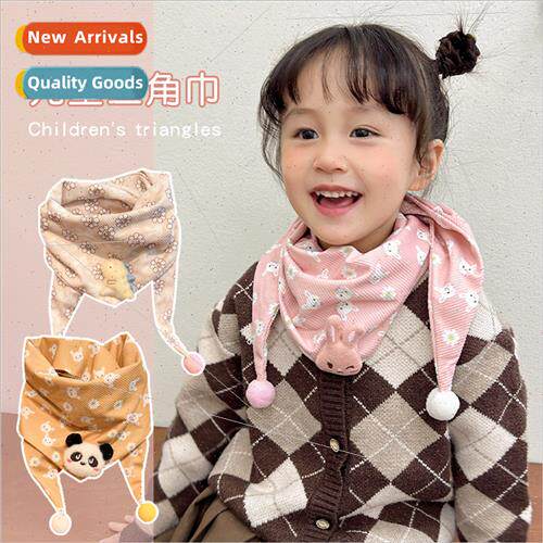 Children warm scarf baby triangle scarf baby 2023 new fall w