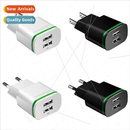 2A Cell Phone Charger wh ghts LED Glowing Charging Head Dual