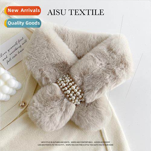 Korea  women winter imation otter rabb hair scarf double-sid