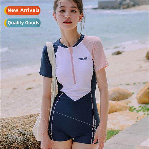 The new one-piece swimsu female student girls sports wind sm