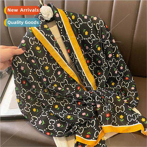 Autumn winter warm cotton linen hfeel scarf colorful small f
