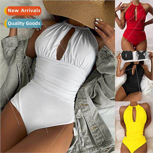 Swimsu New One-piece Swimsu Europe Sexy Ladies Swimwear Soli