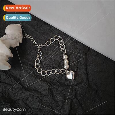 Summer chain pearl love bracelet girls ins niche hjewelry se