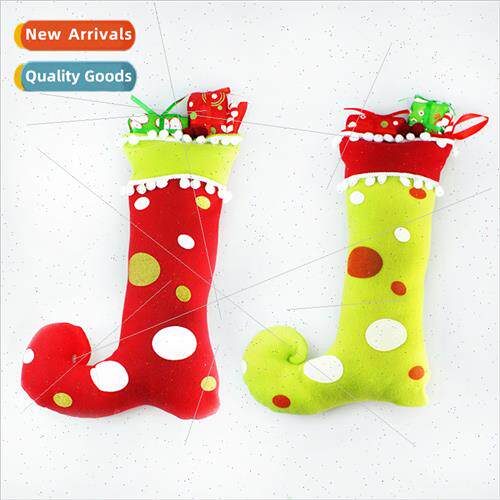 Large Christmas Hanging Polka Dot Christmas Boots Christmas
