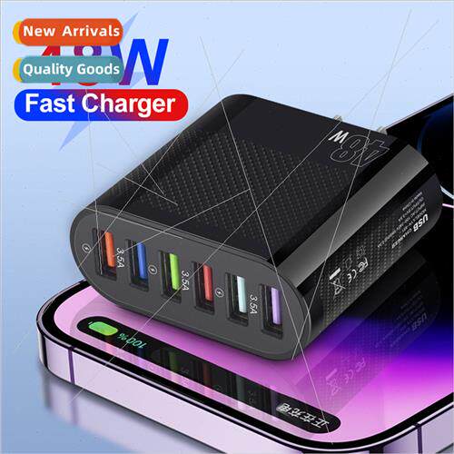 6USB cell phone charger 3.5A tablet travel charger charging