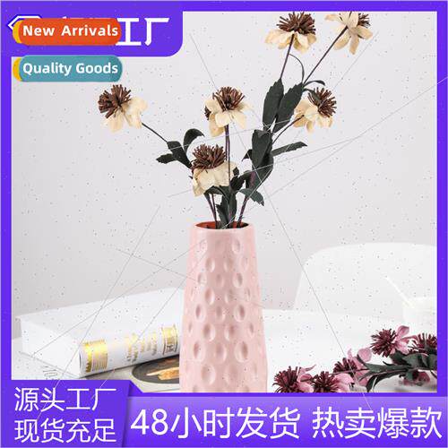 Plastic Vase Europe Colorful Decorative Vase Dried Flower Pl