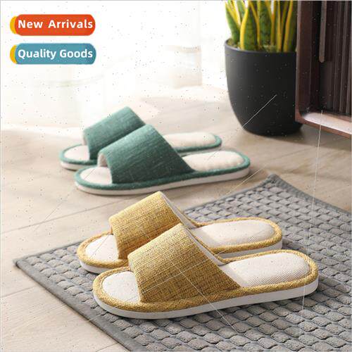 nen slippers home female summer couple home cotton linen san