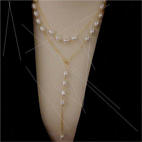 Double Layered Pearl Tassel Necklace Sense Delicate Sweater