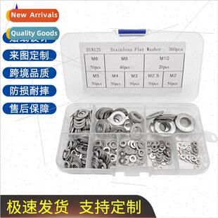 steel 304 washer 360pcs flat stainless gasket boxed
