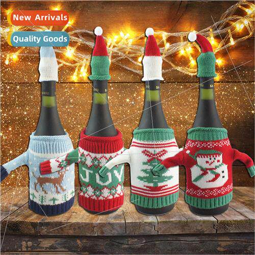 Knted Wine Bottle Cover Christmas Deer/Snowman/Tree Sweater