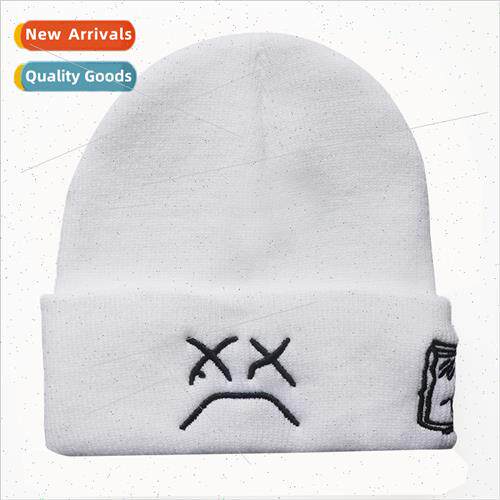 star sad expression l Peep embroidery kn cap set head cap wo